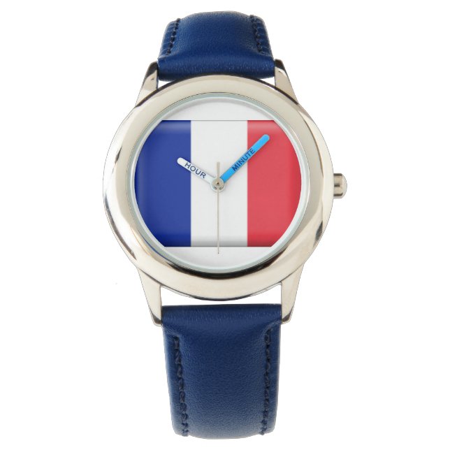 Franse vlag Kinder Watch Horloge (Voorkant)