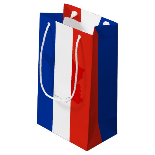 Franse vlag klein cadeauzakje (Achterkant Gekanteld)