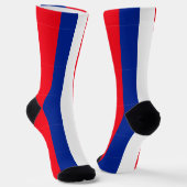 Franse vlag kleuren gestreept sokken (Gebogen)