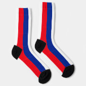 Franse vlag kleuren gestreept sokken (Rechts)