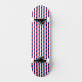 Franse vlag kleuren harten patroon patriottisch persoonlijk skateboard (Voorkant)