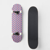 Franse vlag kleuren harten patroon patriottisch persoonlijk skateboard (Voorkant)