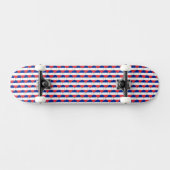 Franse vlag kleuren harten patroon patriottisch persoonlijk skateboard (Horizontaal)
