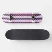 Franse vlag kleuren harten patroon patriottisch persoonlijk skateboard (Horizontaal)