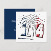 Franse vlag kleuren juli 14, Happy Bastille Day Kaart (Voorkant / Achterkant)