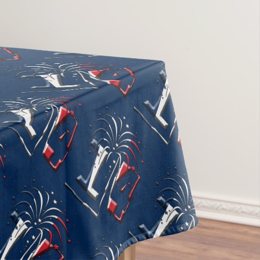 Franse vlag kleuren nummer 14, Bastille Day Tafelkleed (Voorbeeld)