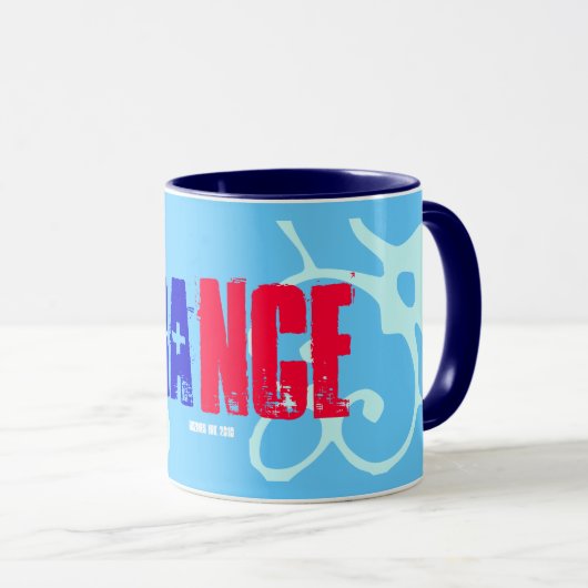 Franse vlag Kleuren rood wit blauw Mok (Voorkant rechts)