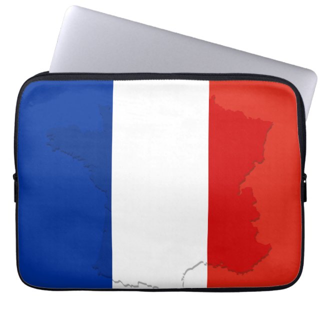 Franse vlag laptop sleeve (Voorkant)