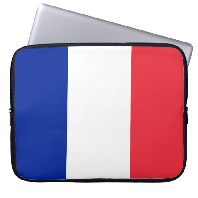 Franse Vlag Laptop Sleeve (Voorkant)