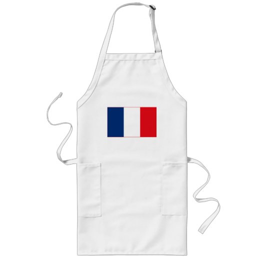 Franse vlag (licht) Apron Lang Schort (Voorkant)