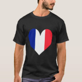 Franse vlag liefde hart t-shirt (Voorkant)