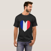 Franse vlag liefde hart t-shirt (Voorkant volledig)
