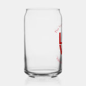 Franse Vlag LIEFDE Rood Gepersonaliseerde Tekst Blikvorm Glas (Rechts)