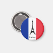 Franse vlag Magnet, Eiffeltoren, vakantie, Frankri Magneet (Voorkant / Achterkant)