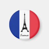 Franse vlag Magnet, Eiffeltoren, vakantie, Frankri Magneet (Voorkant)