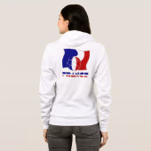 Franse vlag met Voetbal Hoodie (Achterkant volledig)