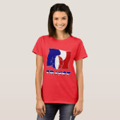 Franse vlag met Voetbal T-shirt (Voorkant volledig)