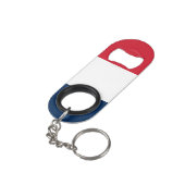 Franse vlag mini flessenopener (Achterkant Gekanteld)