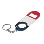 Franse vlag mini flessenopener (Voorkant Gekanteld)