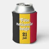 Franse vlag nationale belge Belgische vlag Blikjeskoeler (Blikje Achterkant)