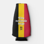 Franse vlag nationale belge Belgische vlag Flesjeskoeler (Voorkant)