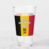 Franse vlag nationale belge Belgische vlag Glas (Achterkant)