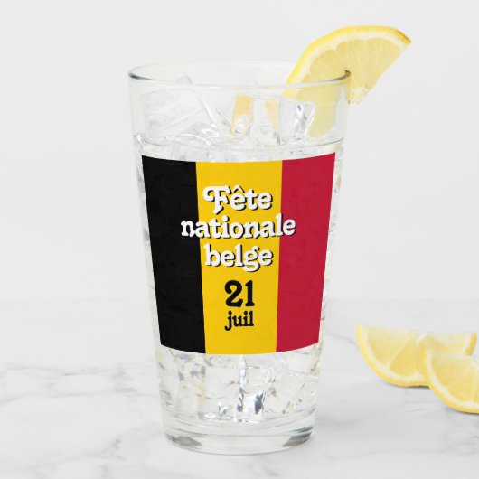 Franse vlag nationale belge Belgische vlag Glas (Achterkant ijs)