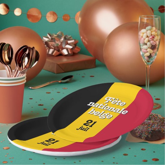 Franse vlag nationale belge Belgische vlag Papieren Bordje (Multi)