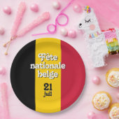 Franse vlag nationale belge Belgische vlag Papieren Bordje (Feest)