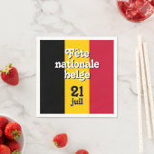 Franse vlag nationale belge Belgische vlag Servet (Insitu)