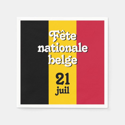Franse vlag nationale belge Belgische vlag Servet (Voorkant)
