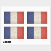 Franse vlag noodlijdend rechthoekige sticker (Vel)