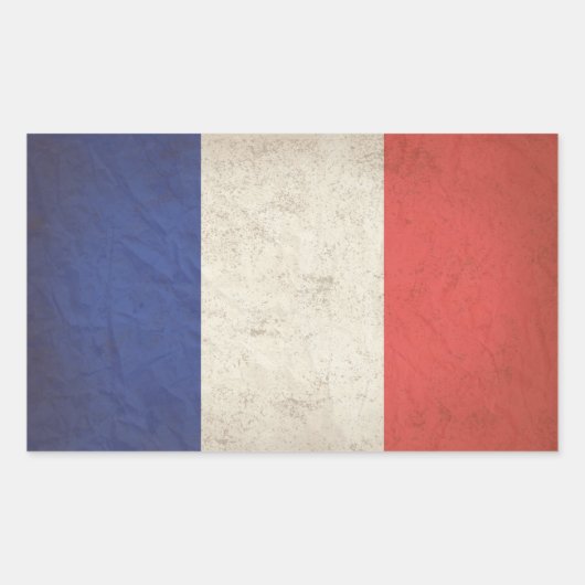 Franse vlag noodlijdend rechthoekige sticker (Voorkant)