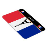 Franse vlag & olifantentoren Parijs / Frankrijk Ma Magneet (Rechterzijde)