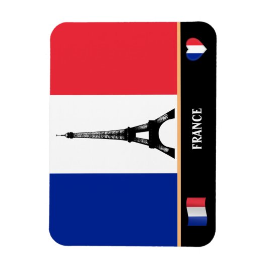 Franse vlag & olifantentoren Parijs / Frankrijk Ma Magneet (Verticaal)