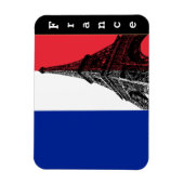 Franse vlag & olifantentoren Parijs / Frankrijk Ma Magneet (Verticaal)