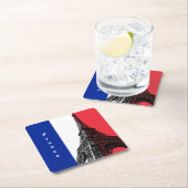 Franse vlag onderzetter, Eiffeltoren, Frankrijk Kartonnen Onderzetters (Insitu)