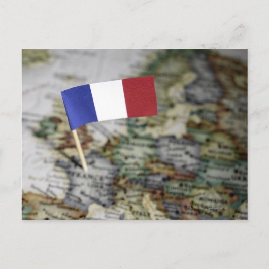 Franse vlag op kaart (Voorkant)