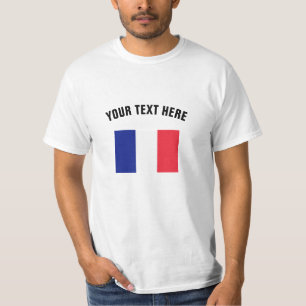 Franse vlag op shirten   Aangepaste Franse koopwaa T-shirt