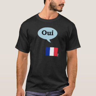 Franse vlag Oui T-shirt