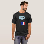 Franse vlag Oui T-shirt (Voorkant volledig)