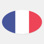 Franse vlag ovale sticker (Voorkant)