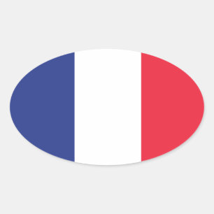 Franse vlag ovale sticker