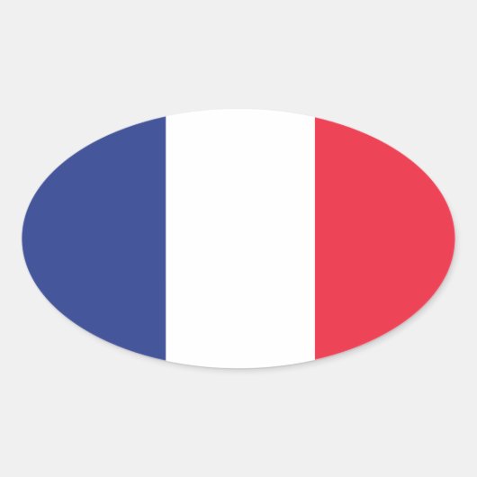 Franse vlag ovale sticker (Voorkant)