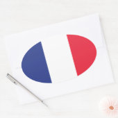 Franse vlag ovale sticker (Envelop)