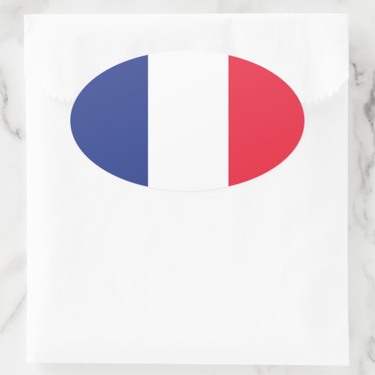 Franse vlag ovale sticker (Tas)