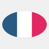 Franse vlag ovale sticker (Voorkant)