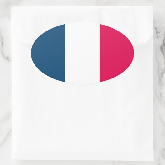 Franse vlag ovale sticker (Tas)