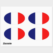 Franse vlag ovale sticker (Vel)