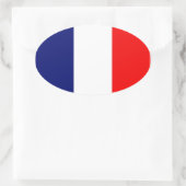 Franse vlag ovale sticker (Tas)